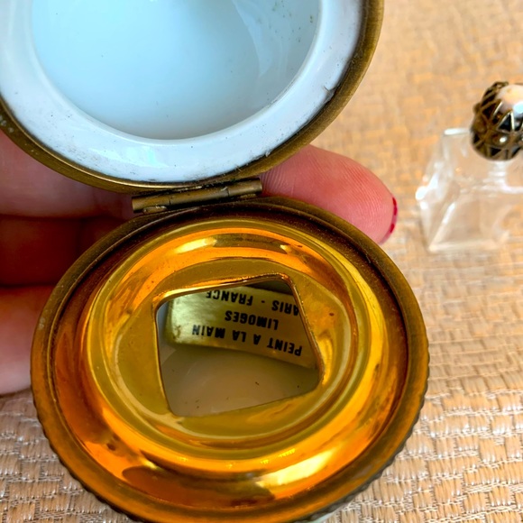 Limoges Egg Trinket Box w/ bottle - Picture 4 of 5